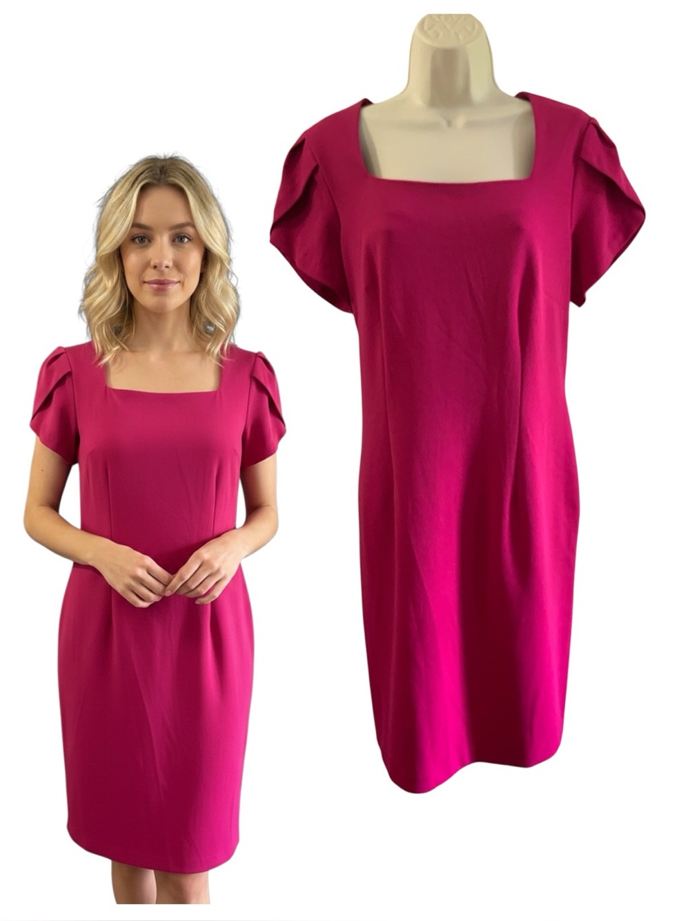 Connected Apparel Barbie Pink Sheath Dress NWT Size 10P MSRP$60